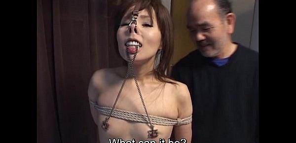  Subtitled CMNF Japanese BDSM nose hooks and more